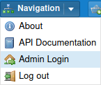 Navigation Login Menu